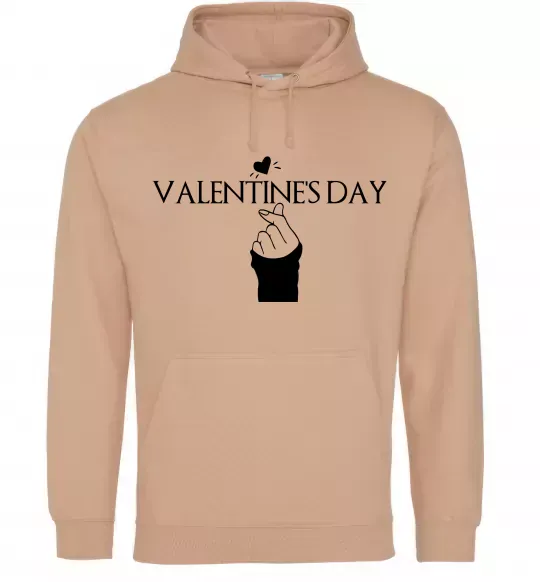 Женская толстовка (худи) VALENTINE'S DAY Песочный фото