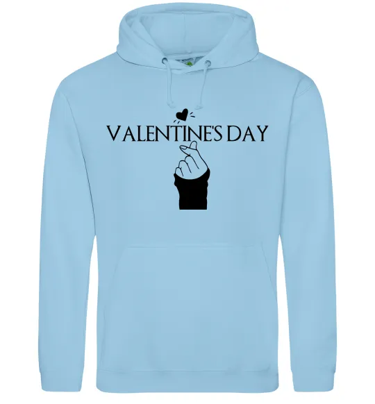 Женская толстовка (худи) VALENTINE'S DAY Голубой фото