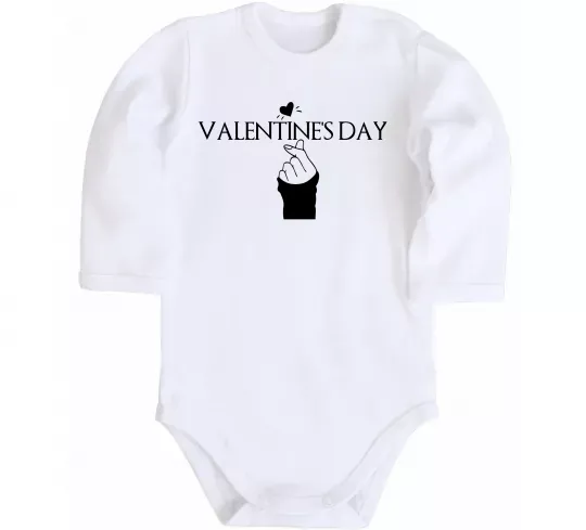 Детский боди VALENTINE'S DAY Белый фото