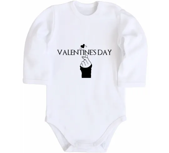 Дитячий бодік VALENTINE'S DAY Білий фото