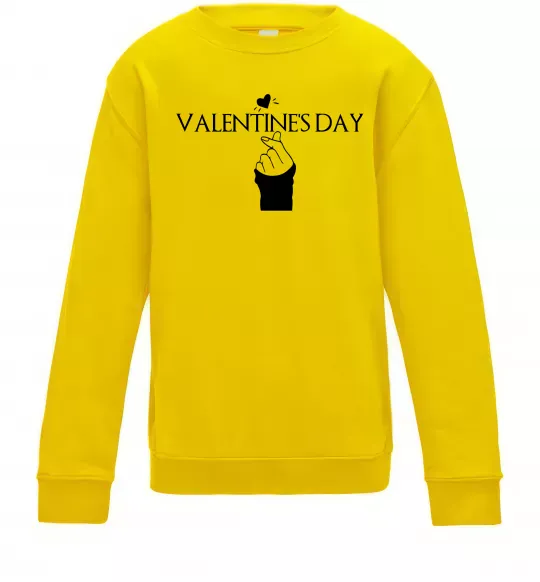 Детский Свитшот VALENTINE'S DAY Солнечно желтый фото