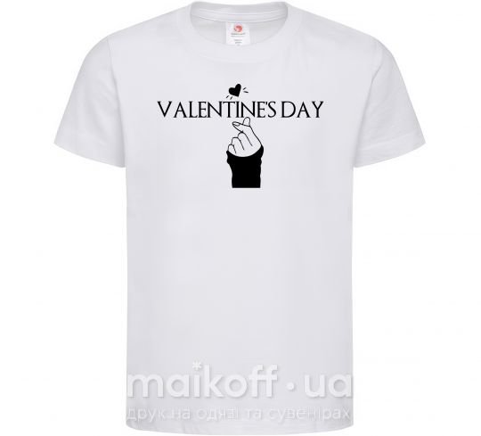 Дитяча футболка VALENTINE'S DAY Білий фото