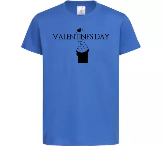 Дитяча футболка VALENTINE'S DAY Яскраво-синій фото