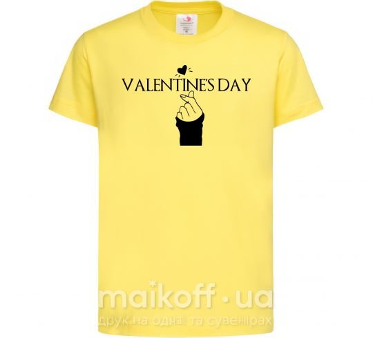 Дитяча футболка VALENTINE'S DAY Лимонний фото