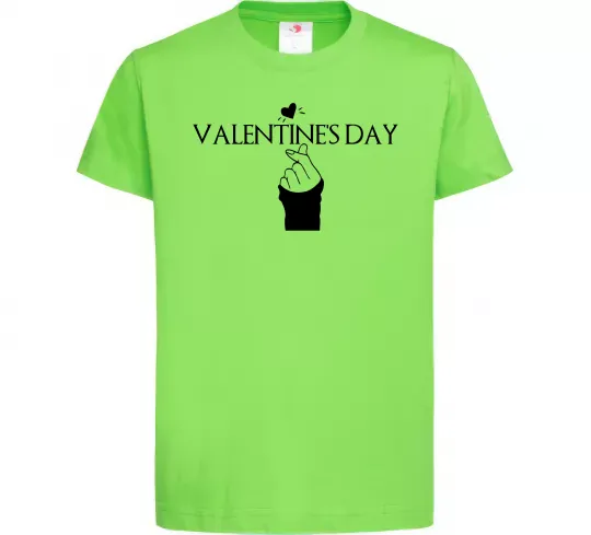 Дитяча футболка VALENTINE'S DAY Лаймовий фото