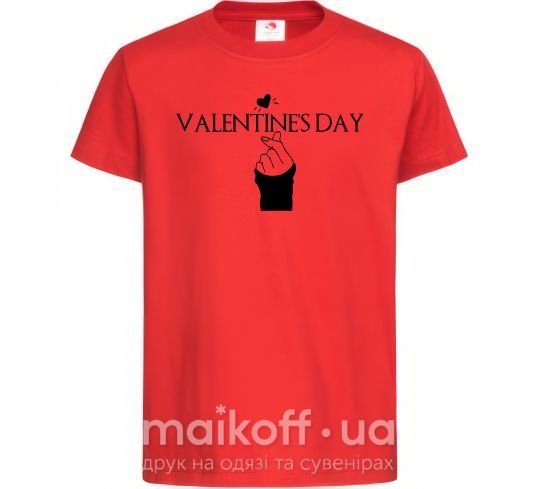 Детская футболка VALENTINE'S DAY Красный фото