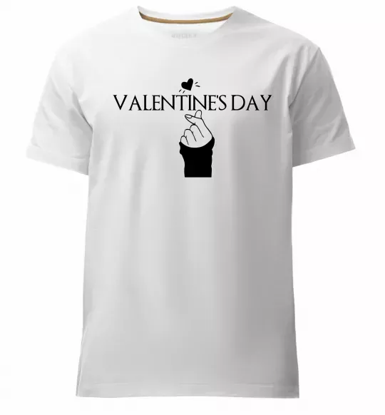 Мужская премиум футболка VALENTINE'S DAY Белый фото