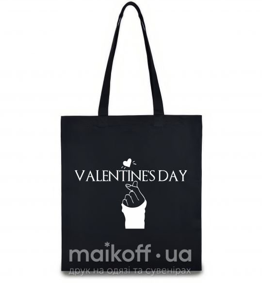Еко-сумка VALENTINE'S DAY Чорний фото