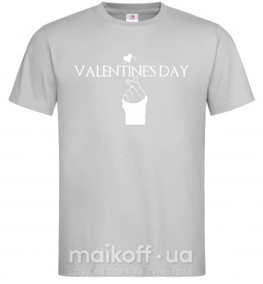 Мужская футболка VALENTINE'S DAY Серый фото