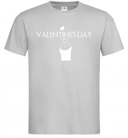 Мужская футболка VALENTINE'S DAY Серый фото