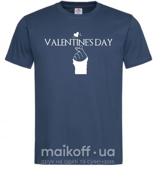 Мужская футболка VALENTINE'S DAY Темно-синий фото