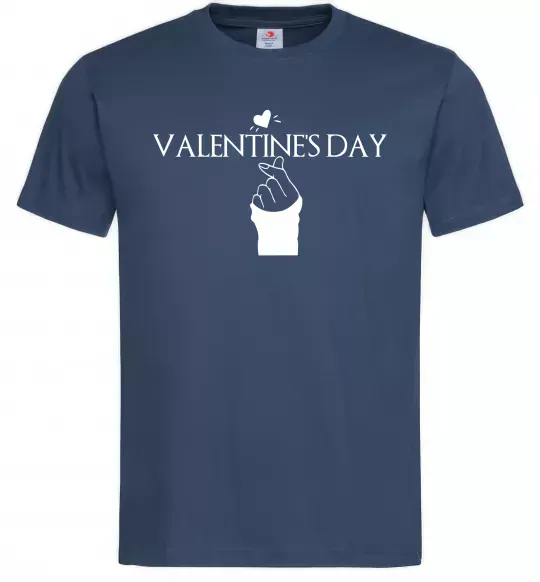 Мужская футболка VALENTINE'S DAY Темно-синий фото
