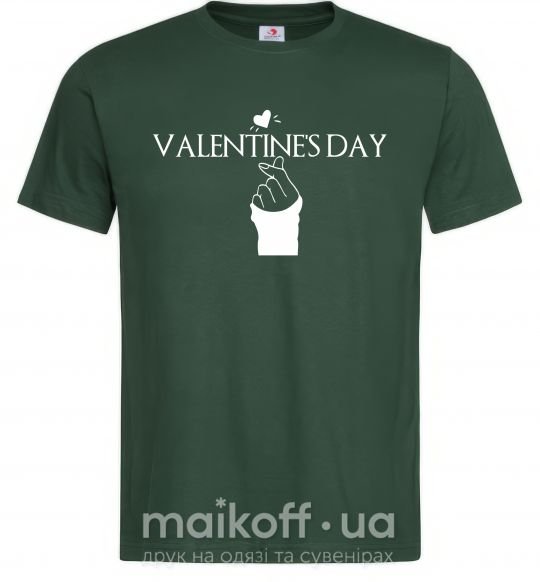 Мужская футболка VALENTINE'S DAY Темно-зеленый фото