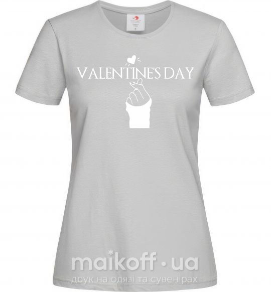 Женская футболка VALENTINE'S DAY Серый фото