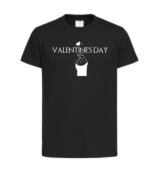 Детская футболка VALENTINE'S DAY Черный фото