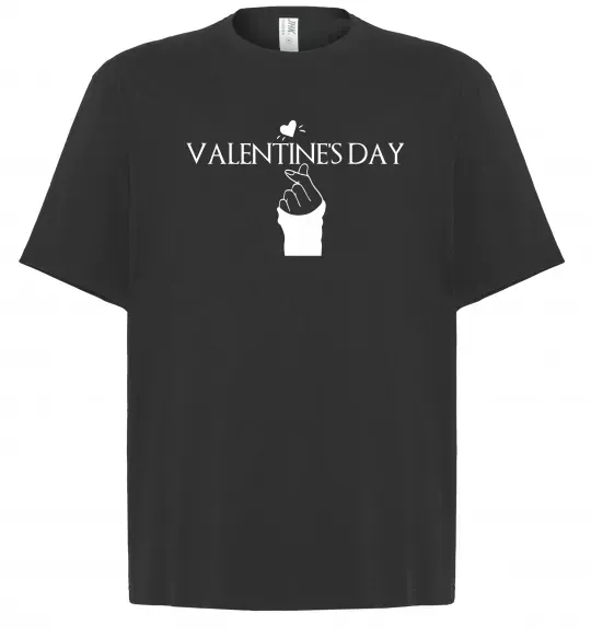 Футболка Оверсайз VALENTINE'S DAY Чорний фото