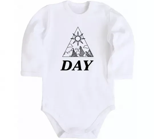 Дитячий бодік DAY Білий фото