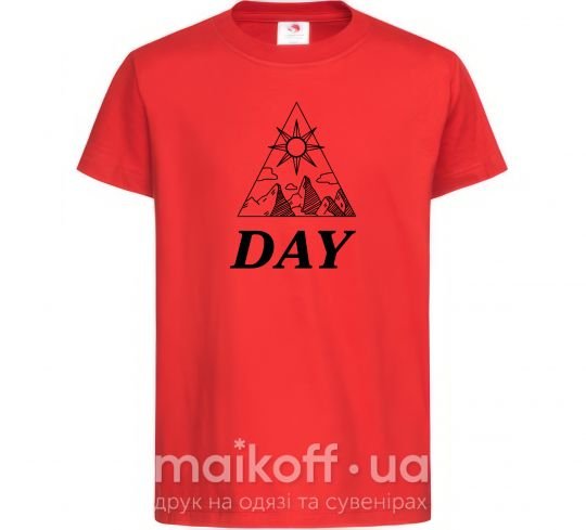 Детская футболка DAY Красный фото