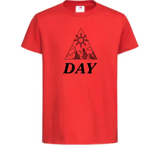 Детская футболка DAY Красный фото