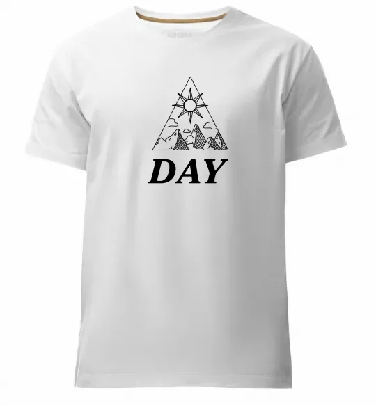 Мужская премиум футболка DAY Белый фото