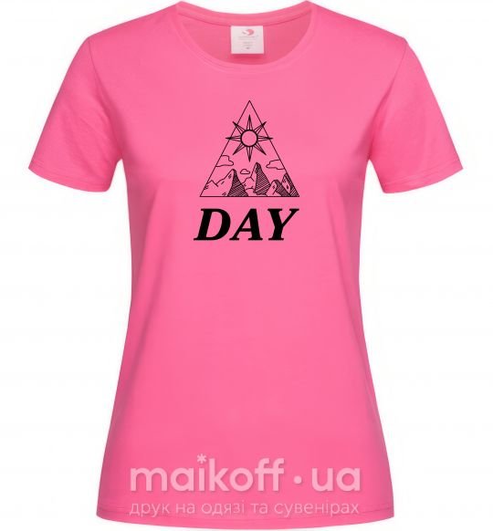 Женская футболка DAY Ярко-розовый фото