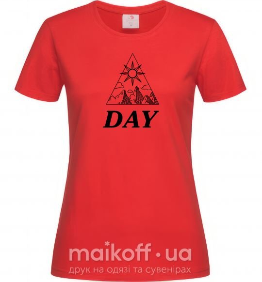 Жіноча футболка DAY Червоний фото