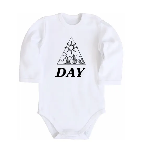 Дитячий бодік DAY Білий фото