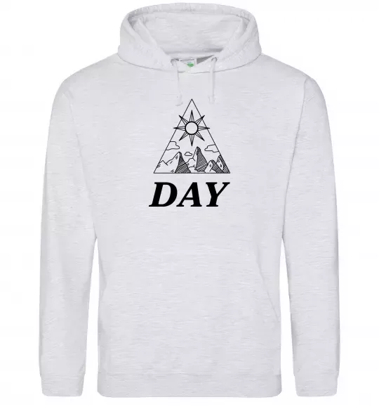 Чоловіча толстовка (худі) DAY Сірий меланж фото