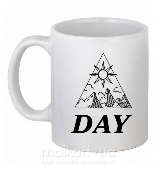 Чашка керамическая DAY Белый фото