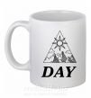 Чашка керамическая DAY Белый фото