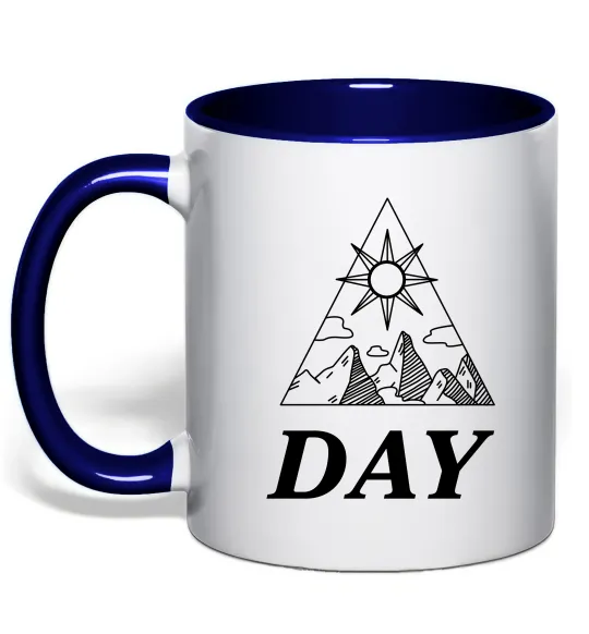 Чашка с цветной ручкой DAY Глубокий темно-синий фото