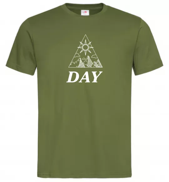 Чоловіча футболка DAY Оливковий фото