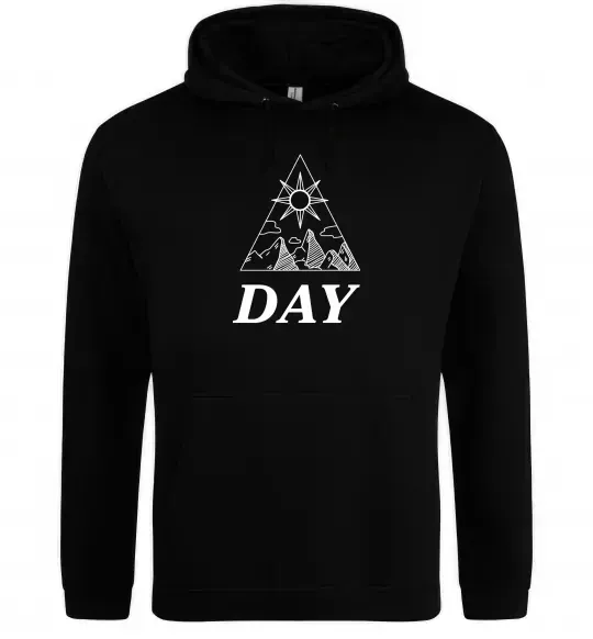 Чоловіча толстовка (худі) DAY Чорний фото