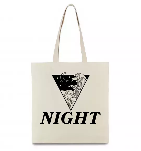 Еко-сумка NIGHT Бежевий фото