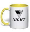 Чашка з кольоровою ручкою NIGHT Сонячно жовтий Чашка з кольоровою ручкою NIGHT Сонячно жовтий фото