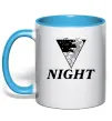 Чашка з кольоровою ручкою NIGHT Блакитний Чашка з кольоровою ручкою NIGHT Блакитний фото
