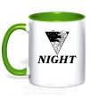 Чашка з кольоровою ручкою NIGHT Зелений фото