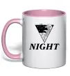 Чашка з кольоровою ручкою NIGHT Ніжно рожевий Чашка з кольоровою ручкою NIGHT Ніжно рожевий фото