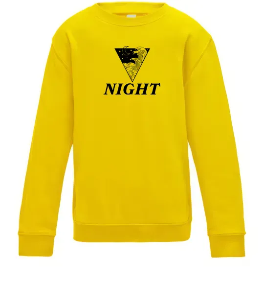 Детский Свитшот NIGHT Солнечно желтый фото