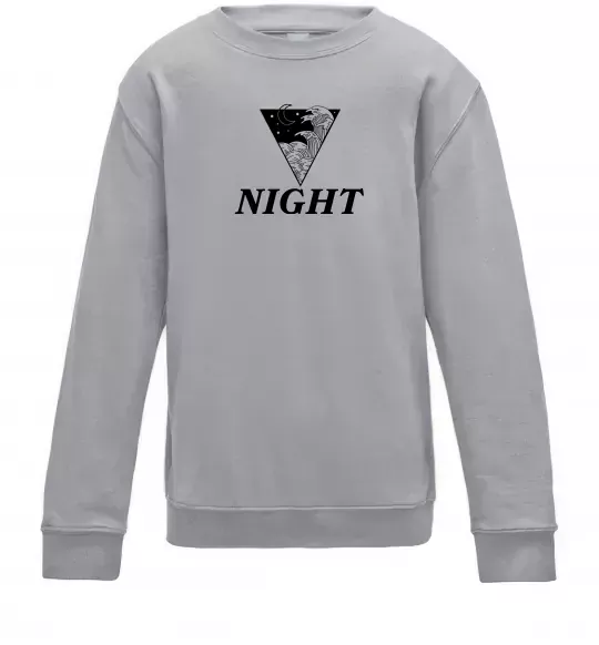 Детский Свитшот NIGHT Серый меланж фото