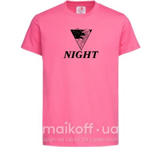 Детская футболка NIGHT Ярко-розовый фото