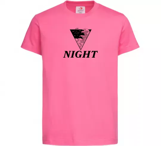 Дитяча футболка NIGHT Яскраво-рожевий фото