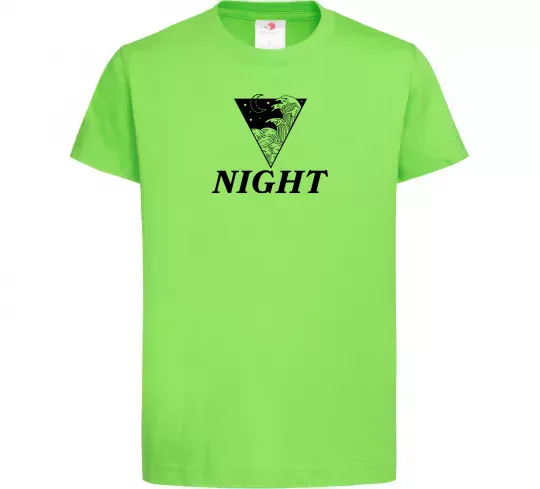 Дитяча футболка NIGHT Лаймовий фото