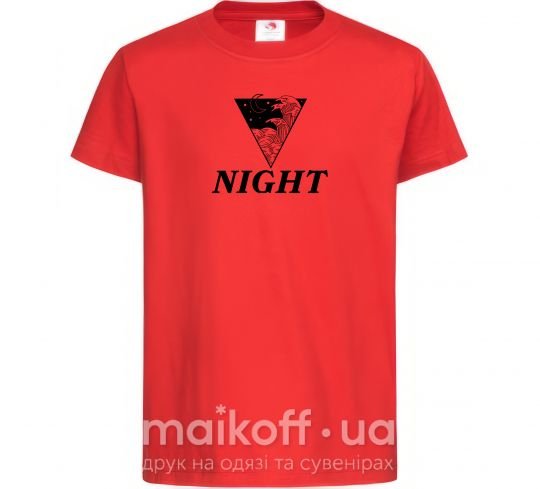 Дитяча футболка NIGHT Червоний фото