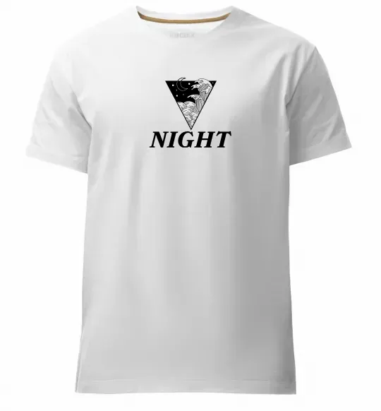 Чоловіча преміум футболка NIGHT Білий фото