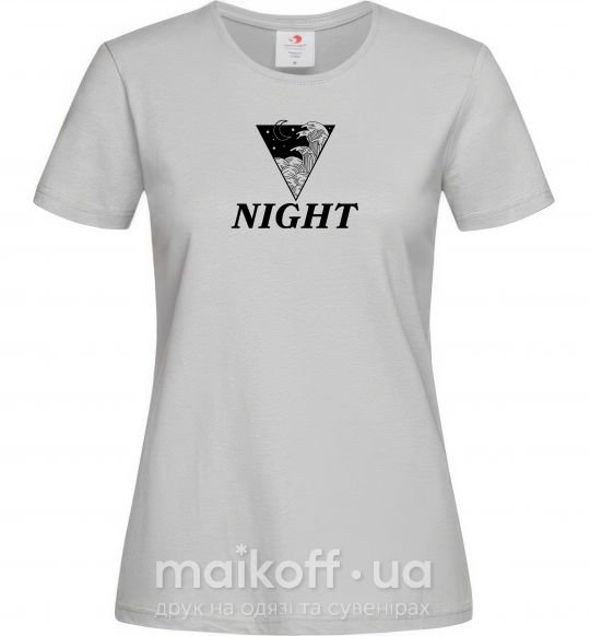 Жіноча футболка NIGHT Сірий фото