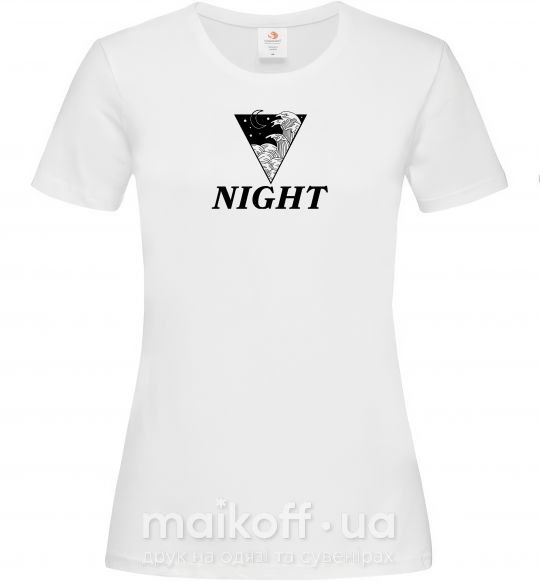 Жіноча футболка NIGHT Білий фото