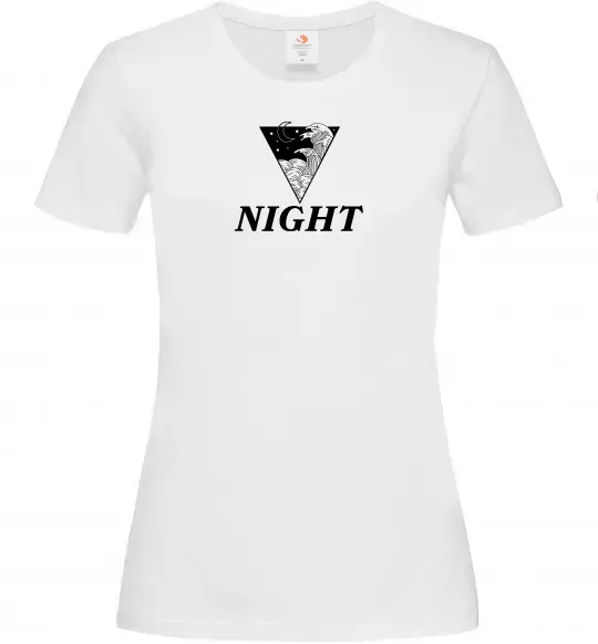 Женская футболка NIGHT Белый фото