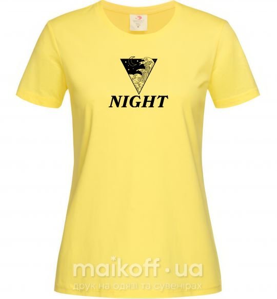Женская футболка NIGHT Лимонный фото