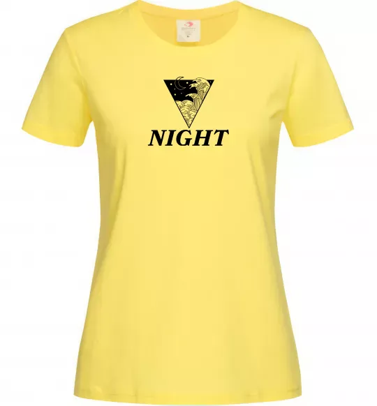 Женская футболка NIGHT Лимонный фото